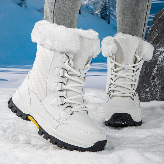 Damen isolierte Winterstiefel mit rutschfester Sohle und weichem Innenfutter EB