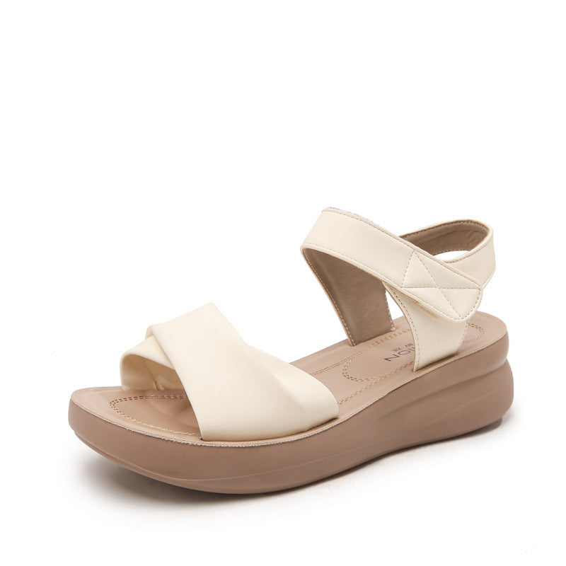 Damen Komfortable Sandalen mit gekreuztem Riemendesign EB
