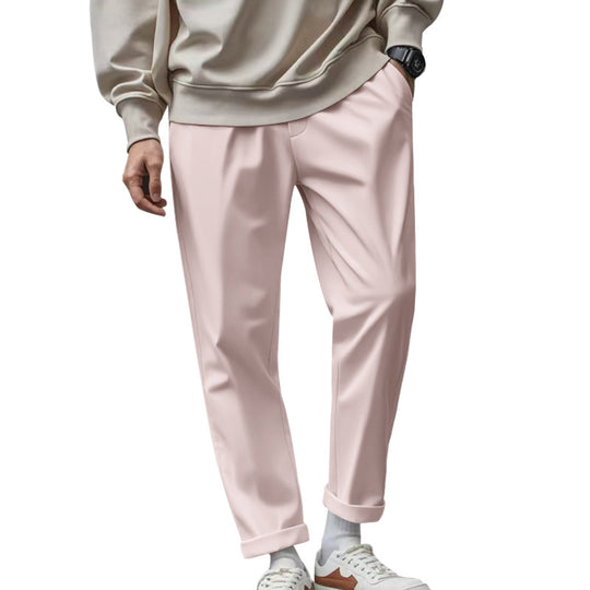 Herren elegante Freizeithose mit lockerem Schnitt und atmungsaktiver Struktur EB