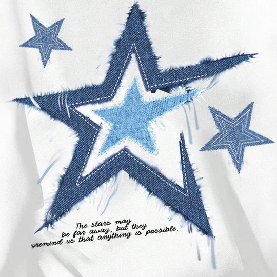 Damen T-Shirt mit trendigem Sternmotiv und lässiger Passform EB
