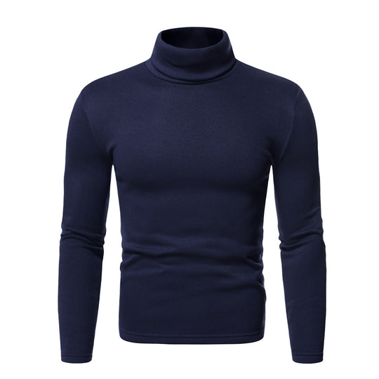 Herren Rollkragenpullover aus weichem Baumwoll-Mix EB