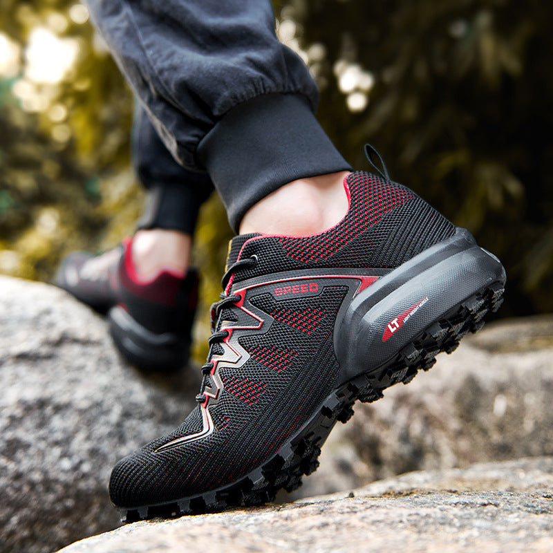 Damen Sportliche Trail-Laufschuhe mit atmungsaktiver Oberflächenstruktur und rutschfester Sohle EB