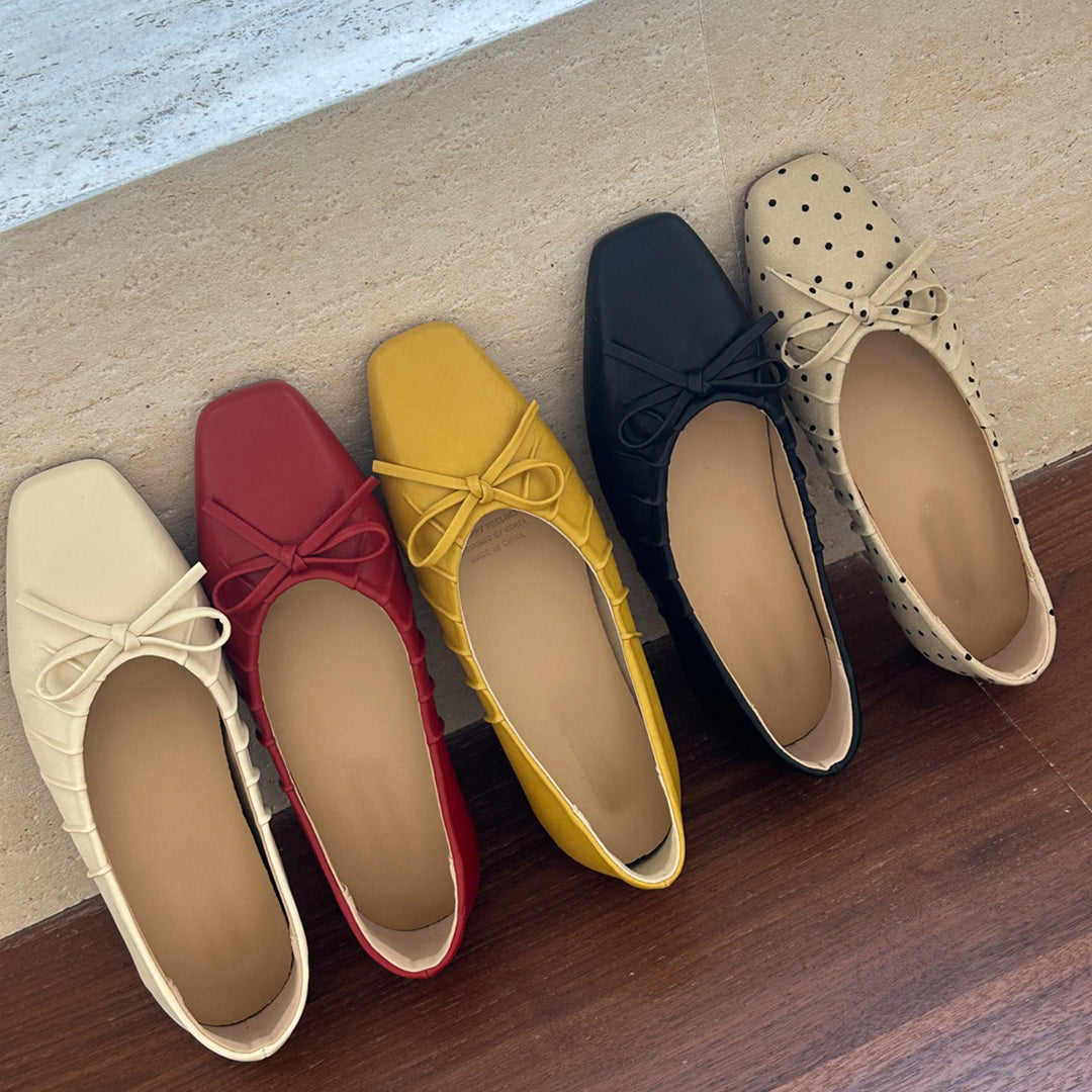 Damen Ballerinas mit zierlichem Schleifendesign und gepolsterter Innensohle EB