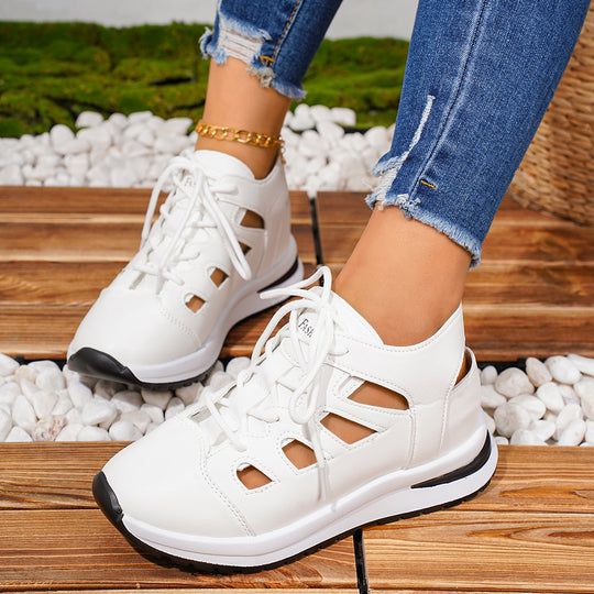 Damen Komfortable Sneaker mit atmungsaktiver Netzstruktur und elegantem Design EB