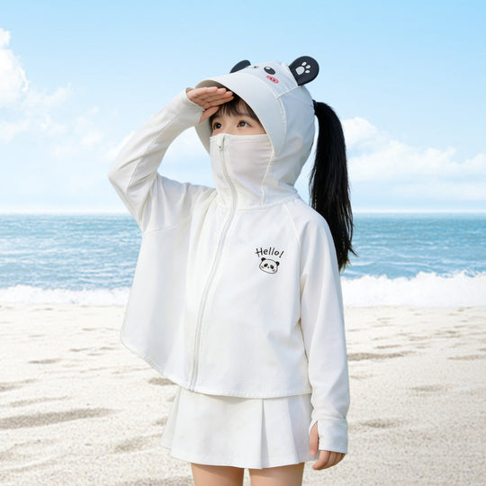 Mädchen Sonnenjacke mit Kapuze und UV-Schutz EB