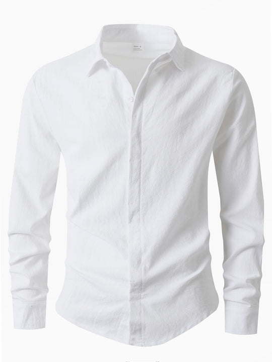 Herren Elegantes Casual-Hemd mit Slim-Fit Schnitt EB