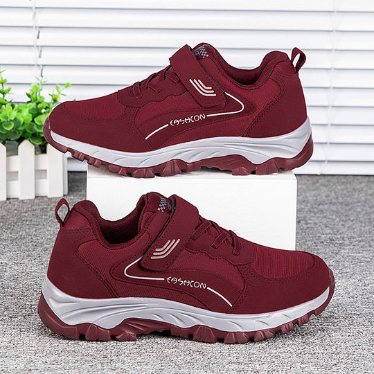 Damen Sportliche Sneaker mit verstellbarem Klettverschluss und stabiler Sohle EB