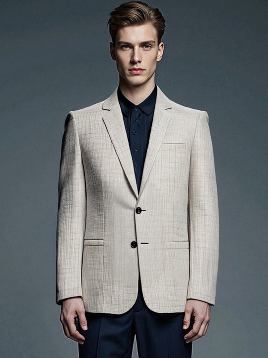 Herren eleganter strukturierten Anzugjacke EB