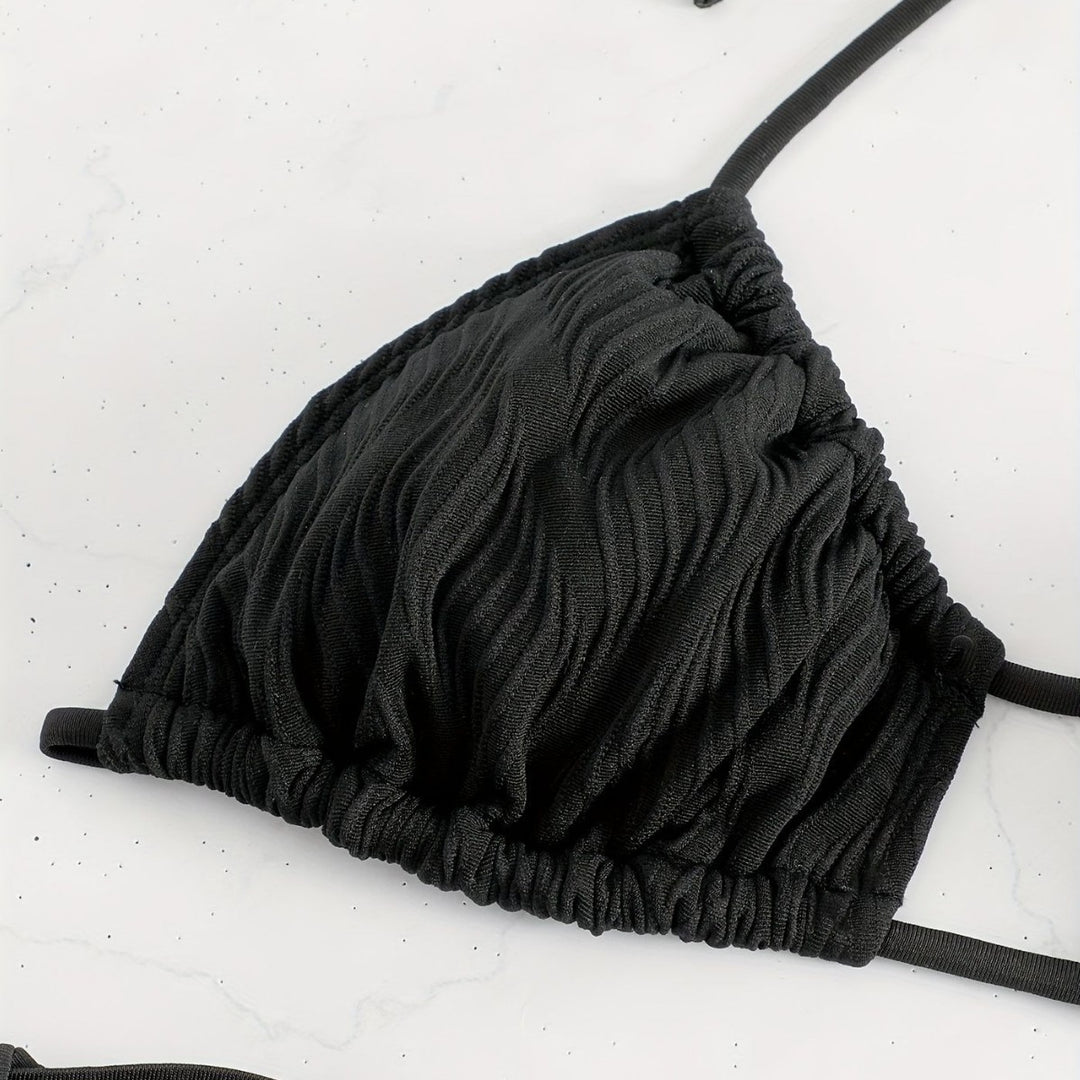 Damen Triangel-Bikini mit raffiniertem Rüschendesign EB