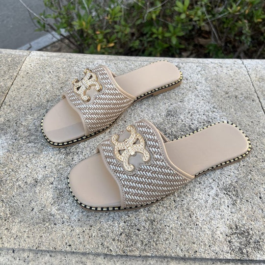 Damen Riemchen-Sandalen mit funkelnder Applikation EB