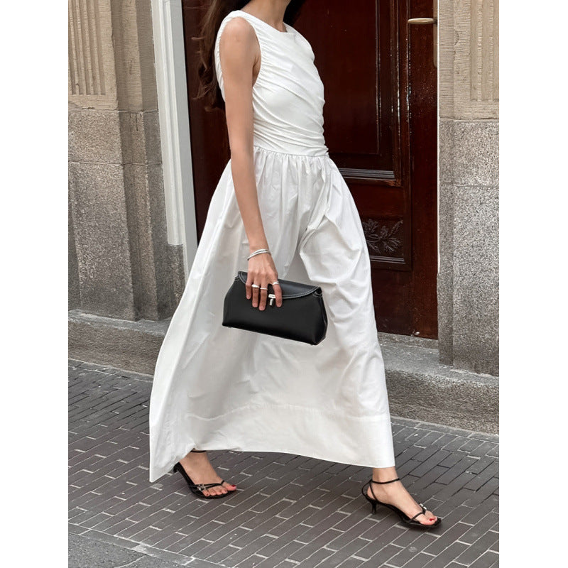 Damen Elegantes Maxikleid mit lässiger Passform und raffinierten Drapierungen EB