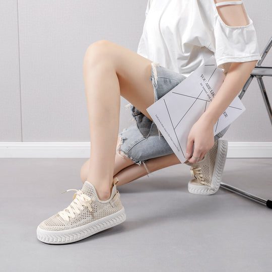 Damen Sportliche und atmungsaktive Sneaker mit flexiblem Sohlenprofil EB
