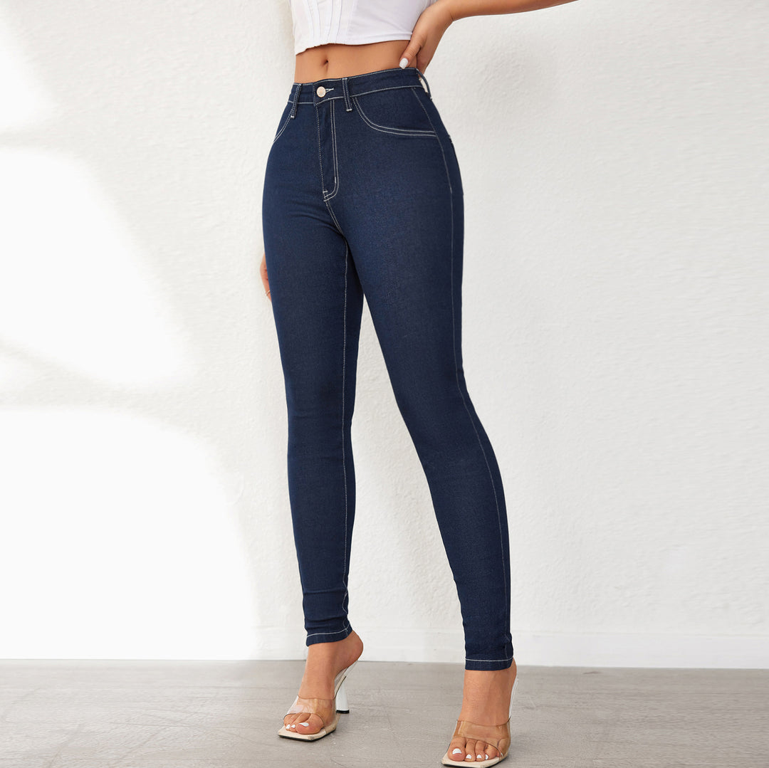 Damen Hochtaillierte Skinny Jeans mit konturierender Passform EB