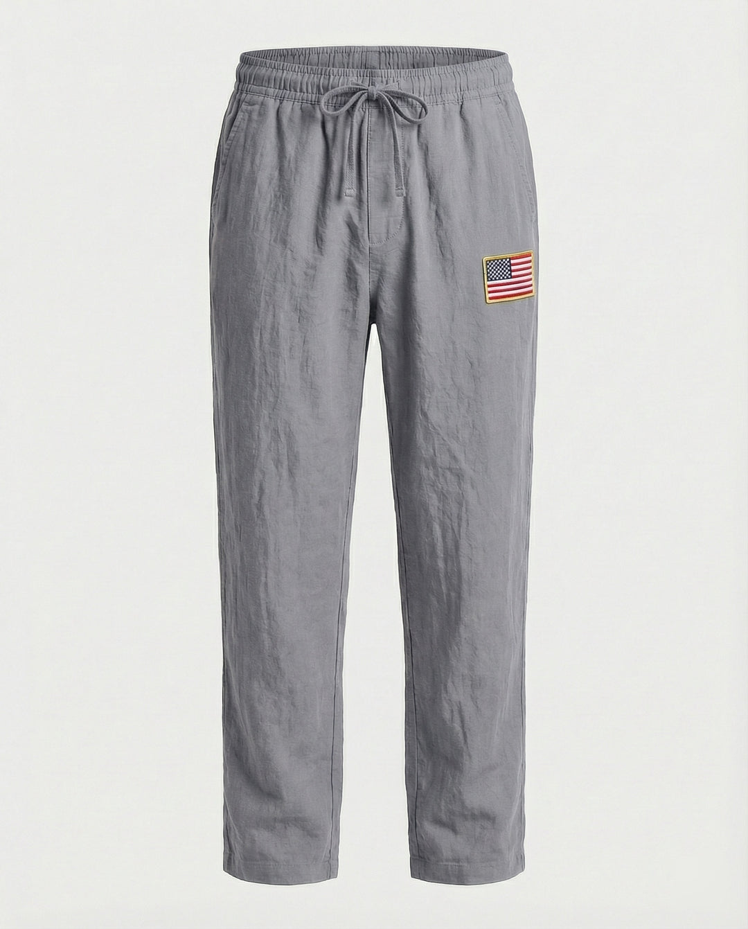 Herren Bequeme Freizeithose mit elastischem Bund und USA-Flaggenapplikation EB