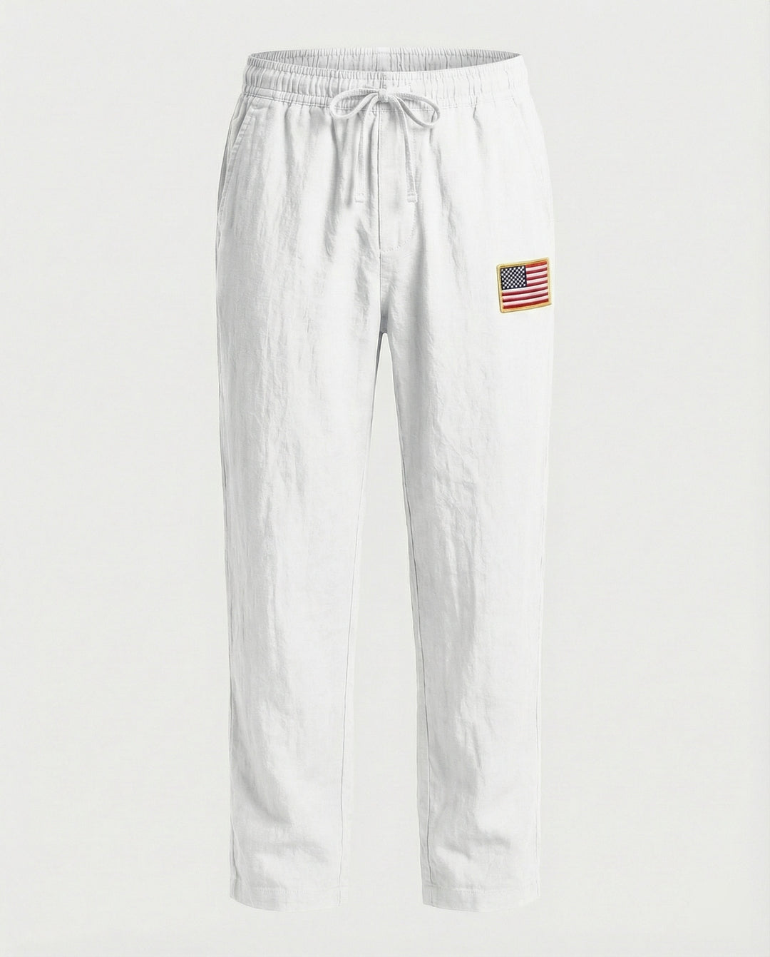 Herren Bequeme Freizeithose mit elastischem Bund und USA-Flaggenapplikation EB