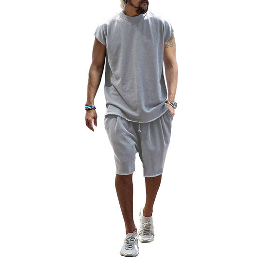 Herren lässiges Freizeit-Set aus hochwertigem Baumwollmix mit Oversize-Schnitt EB