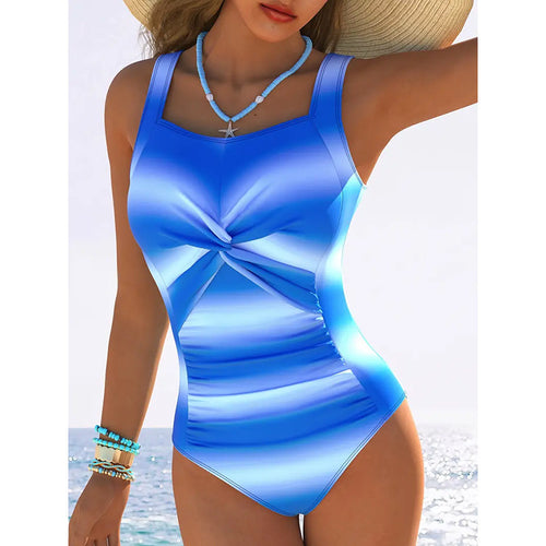 Damen Einteiliger Badeanzug mit elegantem Twist-Design EB