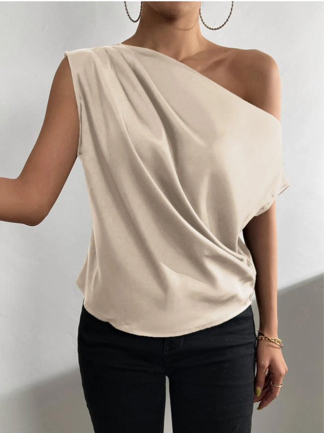 Damen Elegantes, schulterfreies Satinoberteil EB