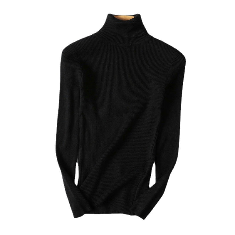 Damen Rollkragenpullover im feinen Rippenstrick EB