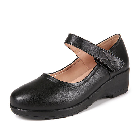 Damen Mary Jane Schuhe mit bequemem Blockabsatz und verstellbarem Riemen EB