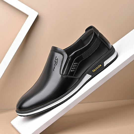 Herren Elegante Slip-On Lederschuhe mit rutschfestem Profil und atmungsaktiver Struktur EB