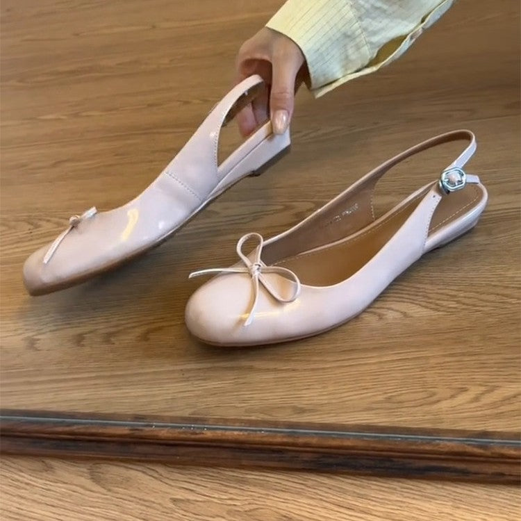 Damen Slingback-Ballerinas mit eleganten Schleifendetails EB