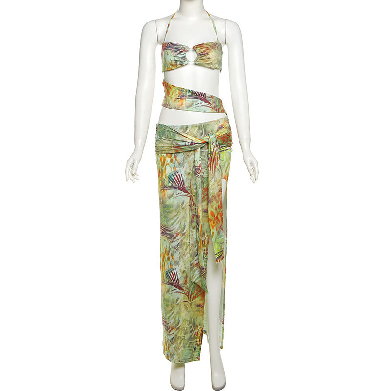Damen schickes Bandeau-Top mit maxi Rock EB