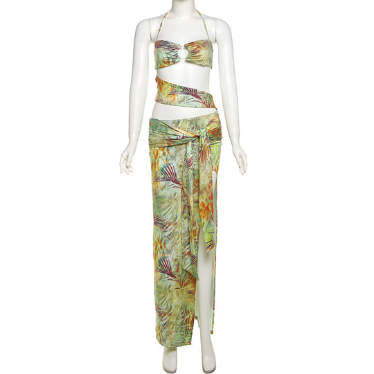 Damen schickes Bandeau-Top mit maxi Rock EB