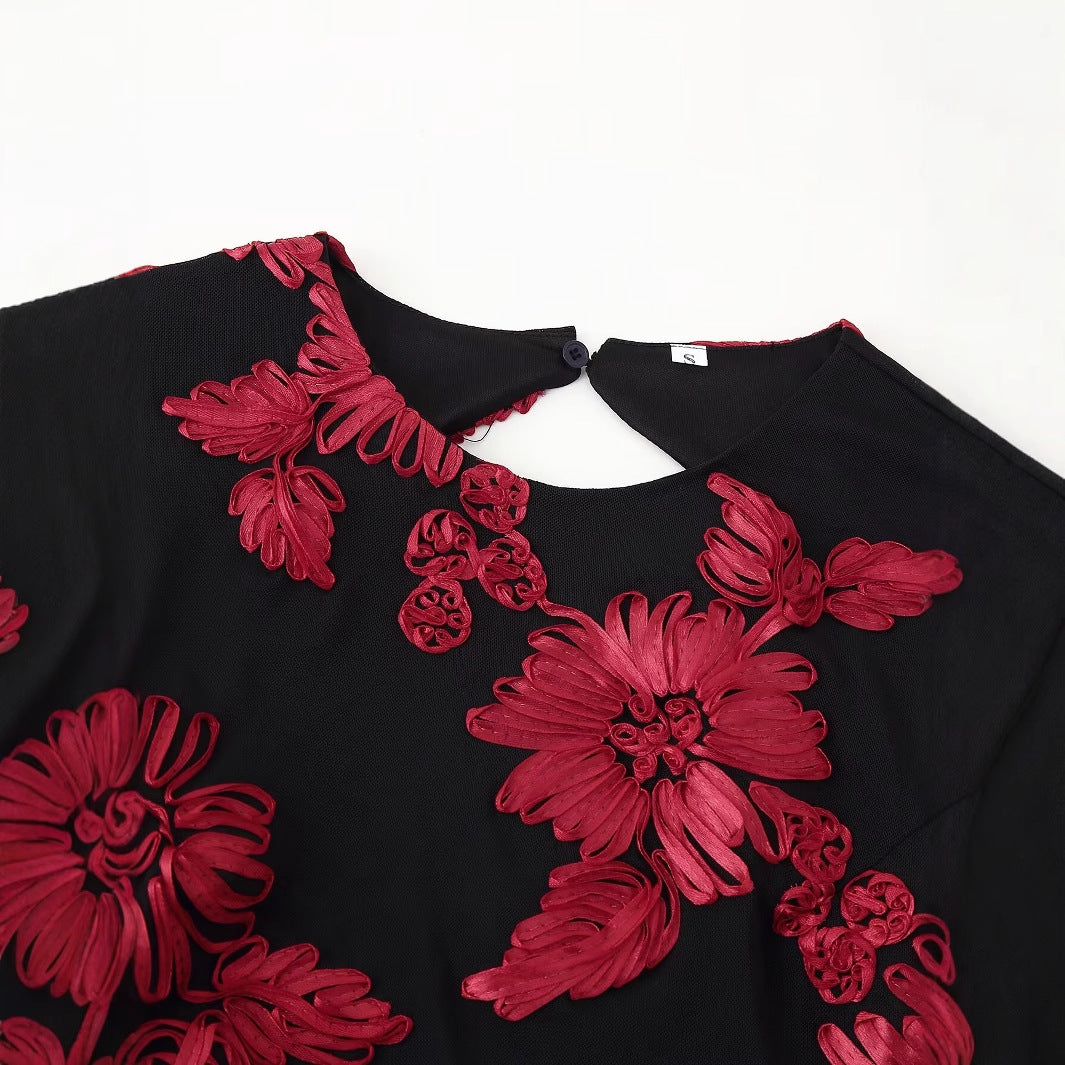 Damen Elegantes und florales Abendkleid EB