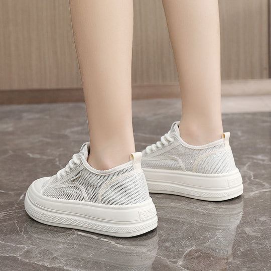 Damen modische Sneakers mit atmungsaktivem Obermaterial und dämpfender Laufsohle EB