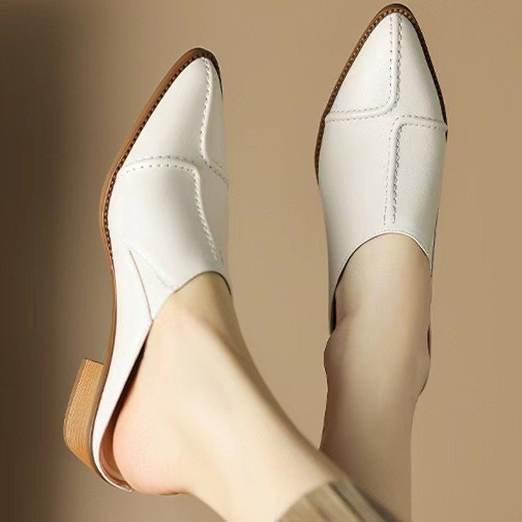 Damen Modische Slipper mit elegantem Nagel-Design und komfortablem Absatz EB