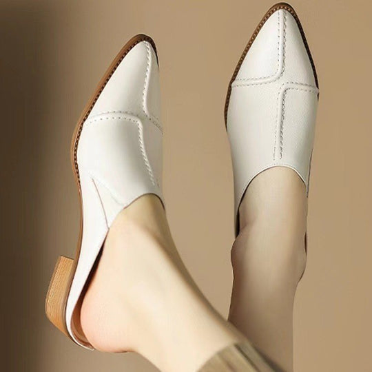 Damen Modische Slipper mit elegantem Nagel-Design und komfortablem Absatz EB