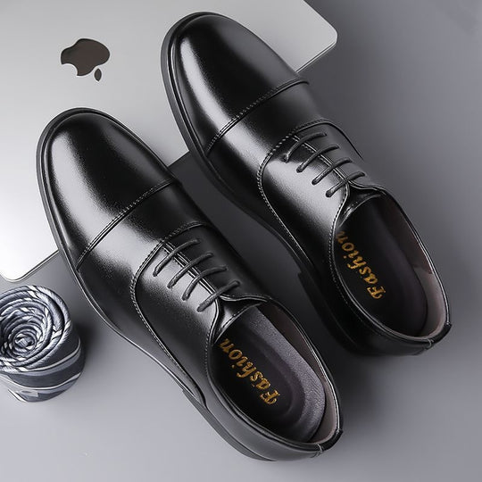 Herren Klassische Schnürschuhe aus geschmeidigem Leder mit verstärkter Sohle EB