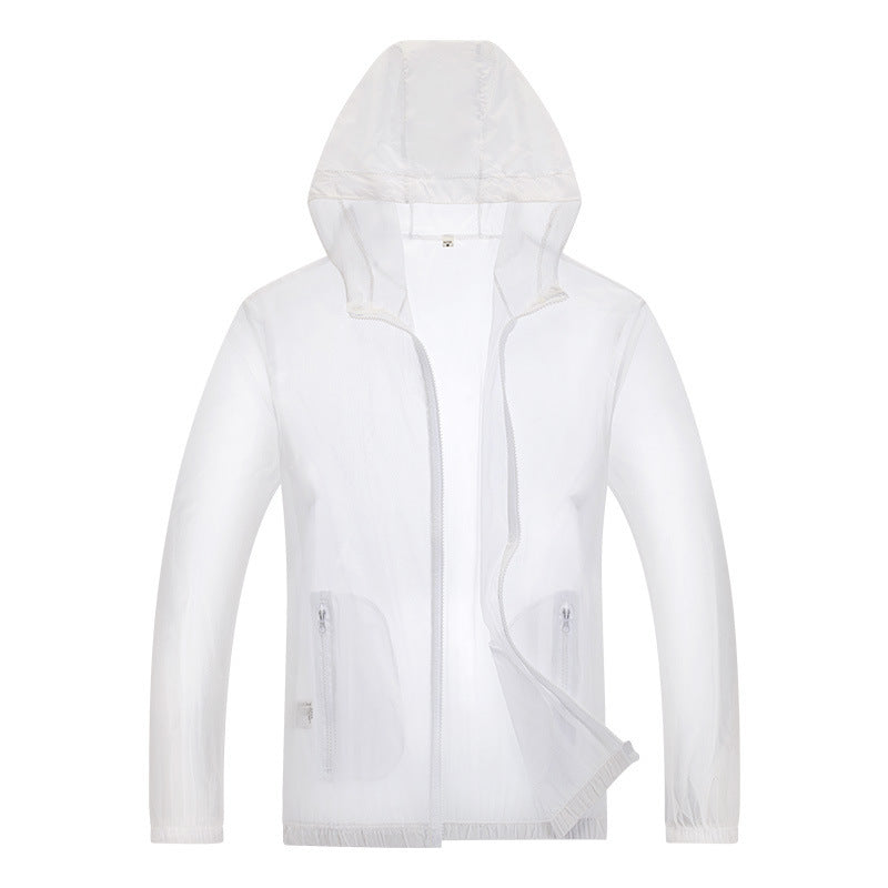 Herren ultraleichte Regenjacke mit verstellbarem Kapuzenbereich und reflektierenden Elementen EB