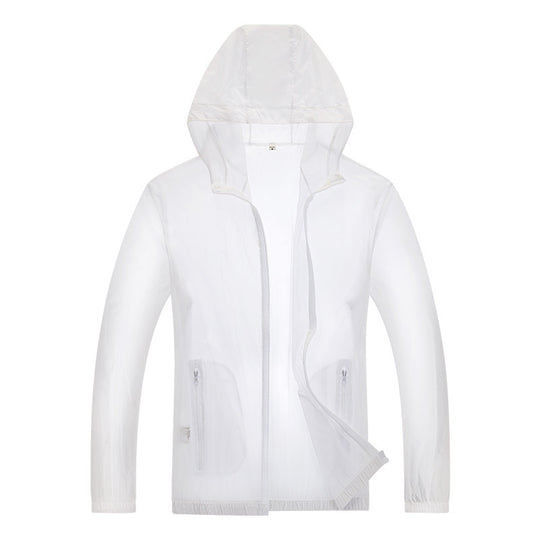 Herren ultraleichte Regenjacke mit verstellbarem Kapuzenbereich und reflektierenden Elementen EB