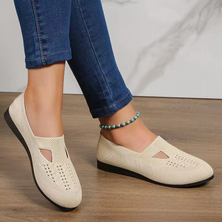 Damen atmungsaktive Filzschuhe mit offenem Design EB
