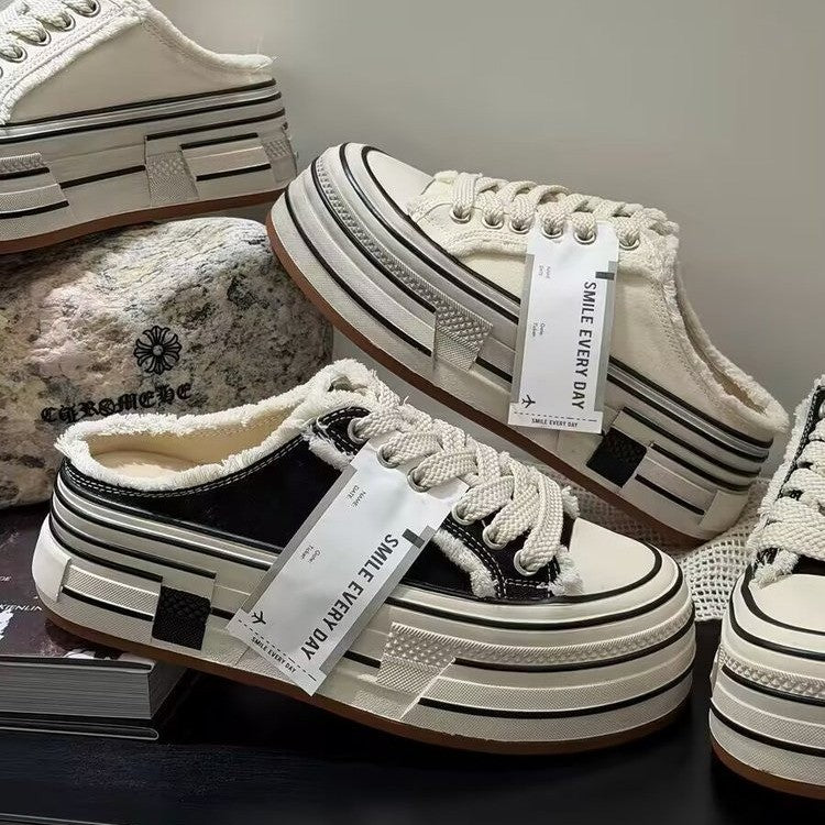 Damen modische Plateausneaker mit Kunstleder-Obermaterial und robustem Design EB