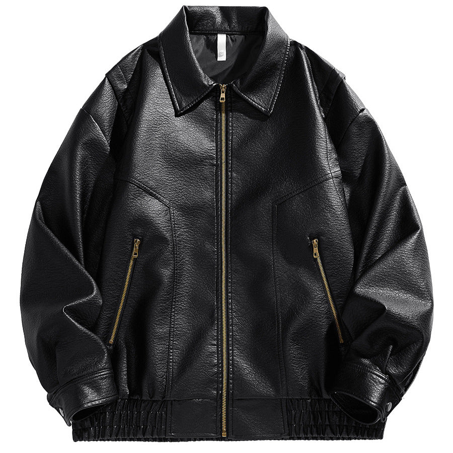 Herren kurz geschnittene jacke mit elastischem Bund und Taschen EB