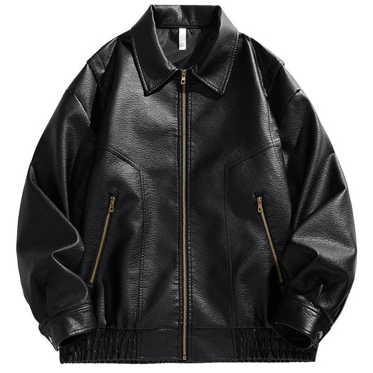 Herren kurz geschnittene jacke mit elastischem Bund und Taschen EB