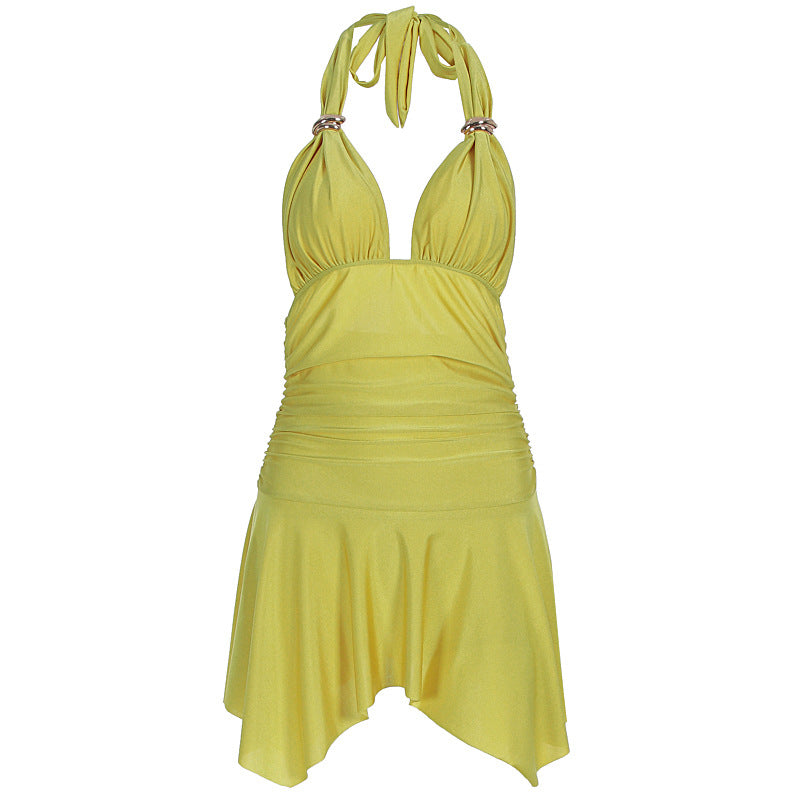 Damen Badeanzug mit elegantem Wrap-Design und raffinierter Raffung EB
