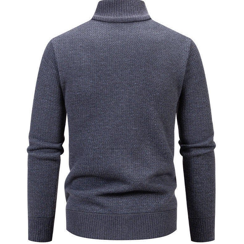 Herren Strickjacke mit modernem Zipper und seitlichen Reißverschlusstaschen EB