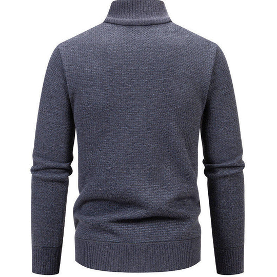 Herren Strickjacke mit modernem Zipper und seitlichen Reißverschlusstaschen EB