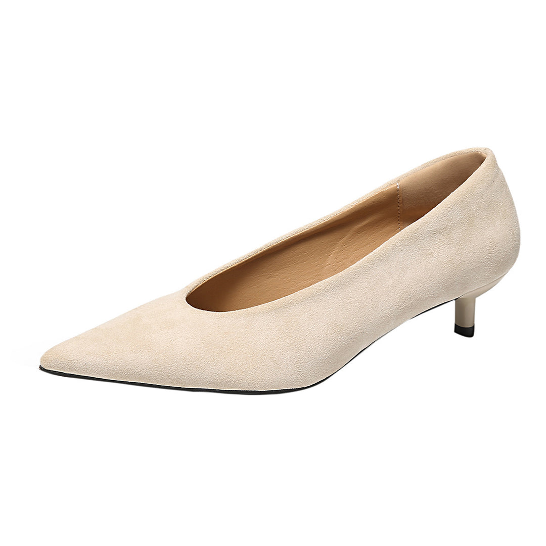 Damen Elegante Pumps aus hochwertigem Veloursleder mit geschmeidiger Form EB