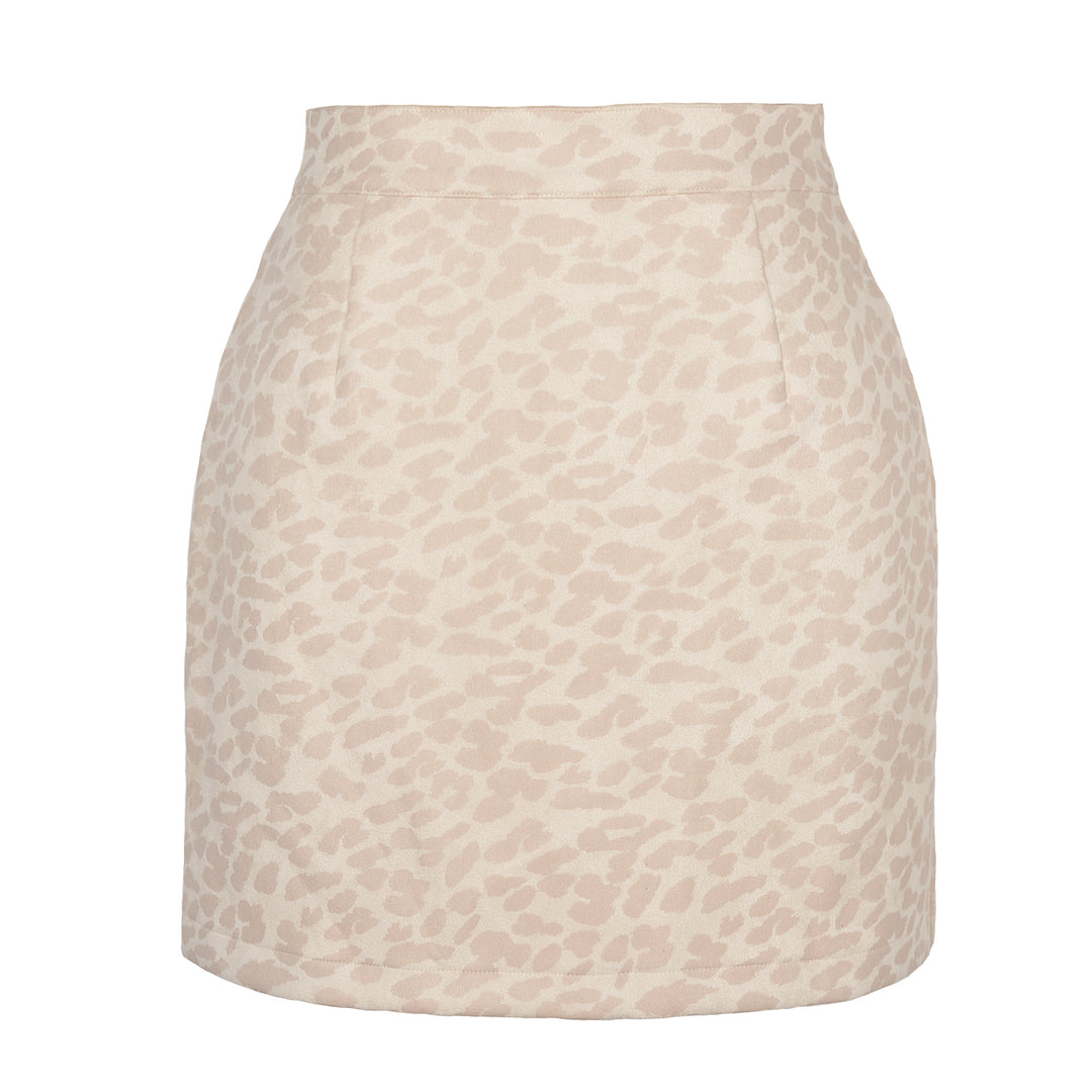Damen modischer Minirrock mit elegantem Animal-Print und hochwertiger Verarbeitung EB