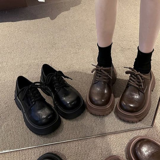 Damen moderne Schnürschuhe mit robuster Gummisohle und strapazierfähigem Obermaterial EB