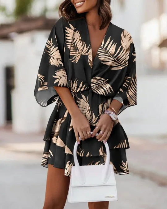 Damen Sommerkleid im lässigen Chiffon-Stil EB