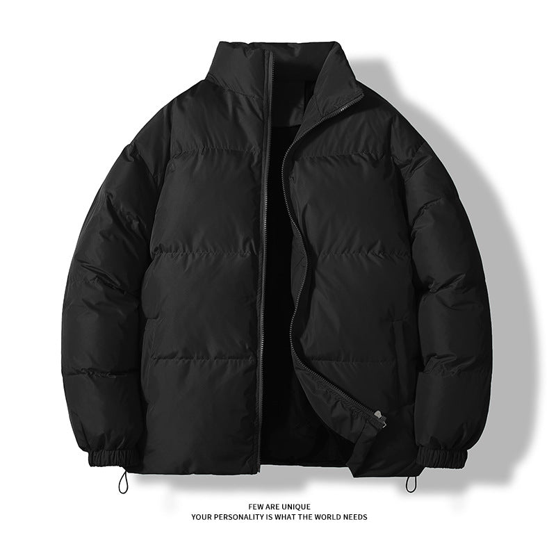Unisex nan wattierte Steppjacke mit Stehkragen, zwei Taschen und elastischen Bündchen EB
