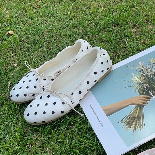 Damen Ballerinas mit femininem Schleifenakzent und weicher Innensohle EB
