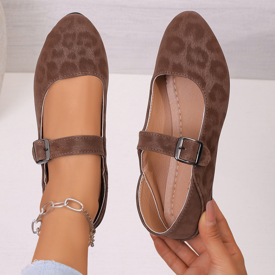 Damen Ballerinas mit verstellbarem Riemen und elegantem Design EB