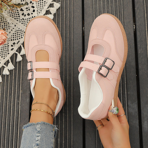 Damen Komfortable Sneakers mit doppeltem Klettverschluss EB